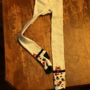 Hanna Andersson tights foxes and flowers 110 120